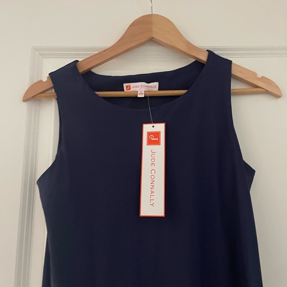 NWT Jude Connally Beth Jude Cloth Dress Long Navy - Picture 10 of 10